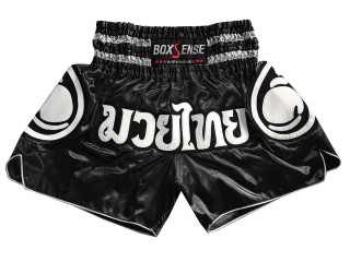 Boxsense Thai Shortsit : BXS-101-Musta