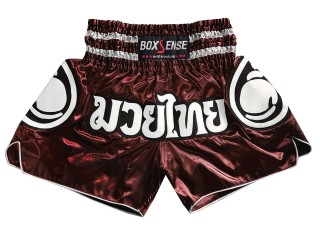 Boxsense Thai Shortsit : BXS-101-Kastanjanruskea