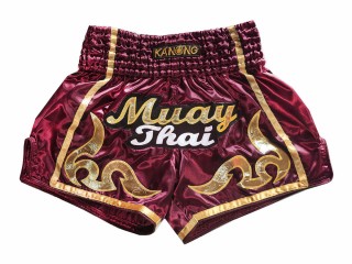 Kanong Retro Thai Shortsit : KNSRTO-232-Kastanjanruskea