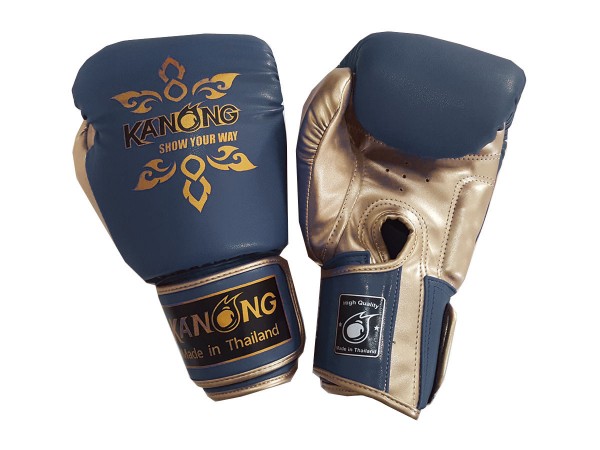 Kanong thaiboxing hanskat : "Thai Power" laivastonsininen/kulta