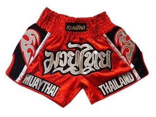 Kanong lasten Retro Thai Shortsit : KNSRTO-207-punainen