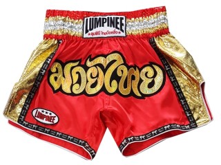 Lumpinee Muay Thai Shortsit : LUM-045-punainen