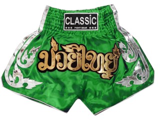 Classic Muay Thai Kickboxing Shortsit : CLS-015-vihreä