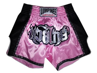 Lumpinee Retro thainyrkkeily shortsit naiset : LUMRTO-003-Vaaleanpunainen