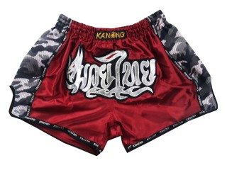 Kanong Retro Thaiboxing Shortsit : KNSRTO-231-kastanjanruskea