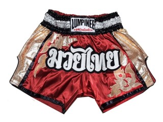 Lumpinee Muay Thai Shortsit : LUM-043-punainen