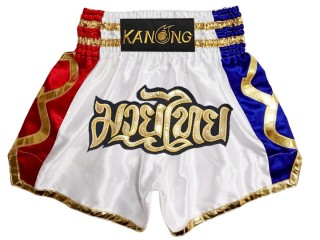 Kanong Muay Thai Shortsit : KNS-141-Valkoinen