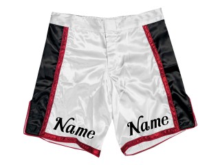 Räätälöidyt MMA-shortsit, joissa on nimi tai logo: Valkoinen-Punainen