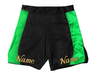 Muokkaa design-MMA-shortseja, joissa on nimi tai logo: musta-vihreä