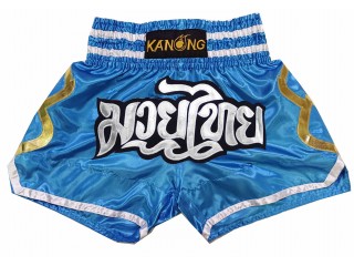 Kanong Muay Thai Shortsit : KNS-143-Skyblue