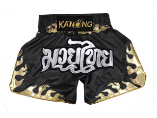 Kanong Muay Thai Shortsit : KNS-145-Musta