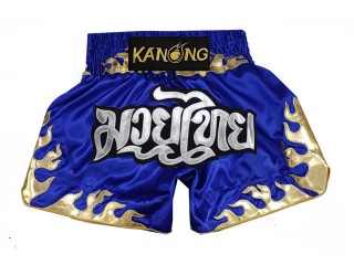 Kanong Muay Thai Shortsit : KNS-145-Sininen