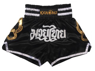 Kanong Muay Thai Shortsit : KNS-143-Musta