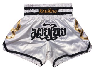 Kanong Muay Thai Shortsit : KNS-143-Valkoinen