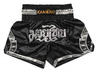 Kanong Muay Thai Shortsit : KNS-144-Musta-Hopea