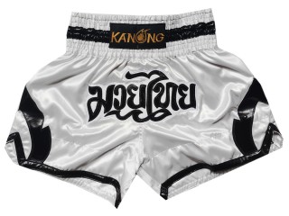 Kanong Muay Thai Shortsit : KNS-144-Valkoinen