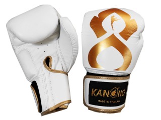 Kanong aitoa nahkaa Muay Thai Nyrkkeilysiteet : "Thai Kick" valkoinen-Kulta
