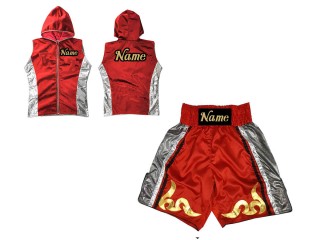 Kanong Hupparit + Nyrkkeilyshortsit : KNCUSET-005-Punainen