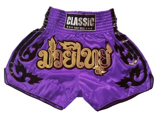 Classic Muay Thai Kickboxing Shortsit : CLS-016-Violetti