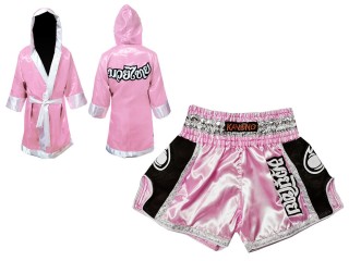 Kanong Thainyrkkeily Puvut + Muay Thai Shortsit : Pinkki