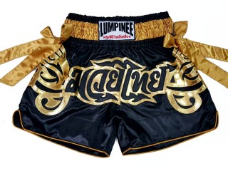 Lumpinee Muay Thai Shortsit : LUM-051-Musta-Kulta