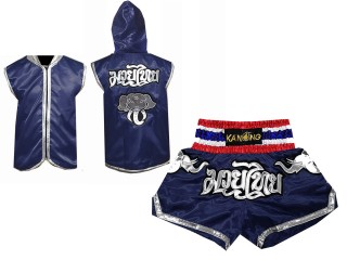 Kanong Muay Thai Hupparit + Muay Thai Shortsit : laivastonsininen/Norsu