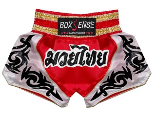 Boxsense Thai Shortsit : BXS-098-Punainen