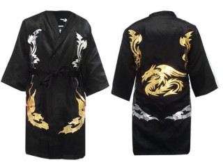 Kanong Thainyrkkeily Puvut (Fight Robe) : Musta / Lohikäärme