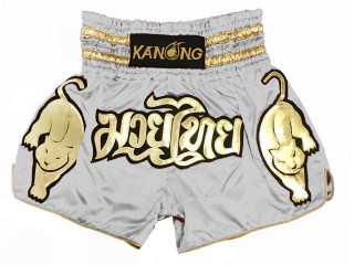 Kanong Muay Thai Shortsit : KNS-135-Harmaa