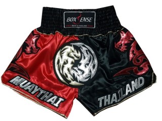 Boxsense Thaiboxing Shortsit : BXS-003-Punainen-Musta