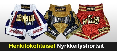 henkiloekohtaiset nyrkkeilyshortsit